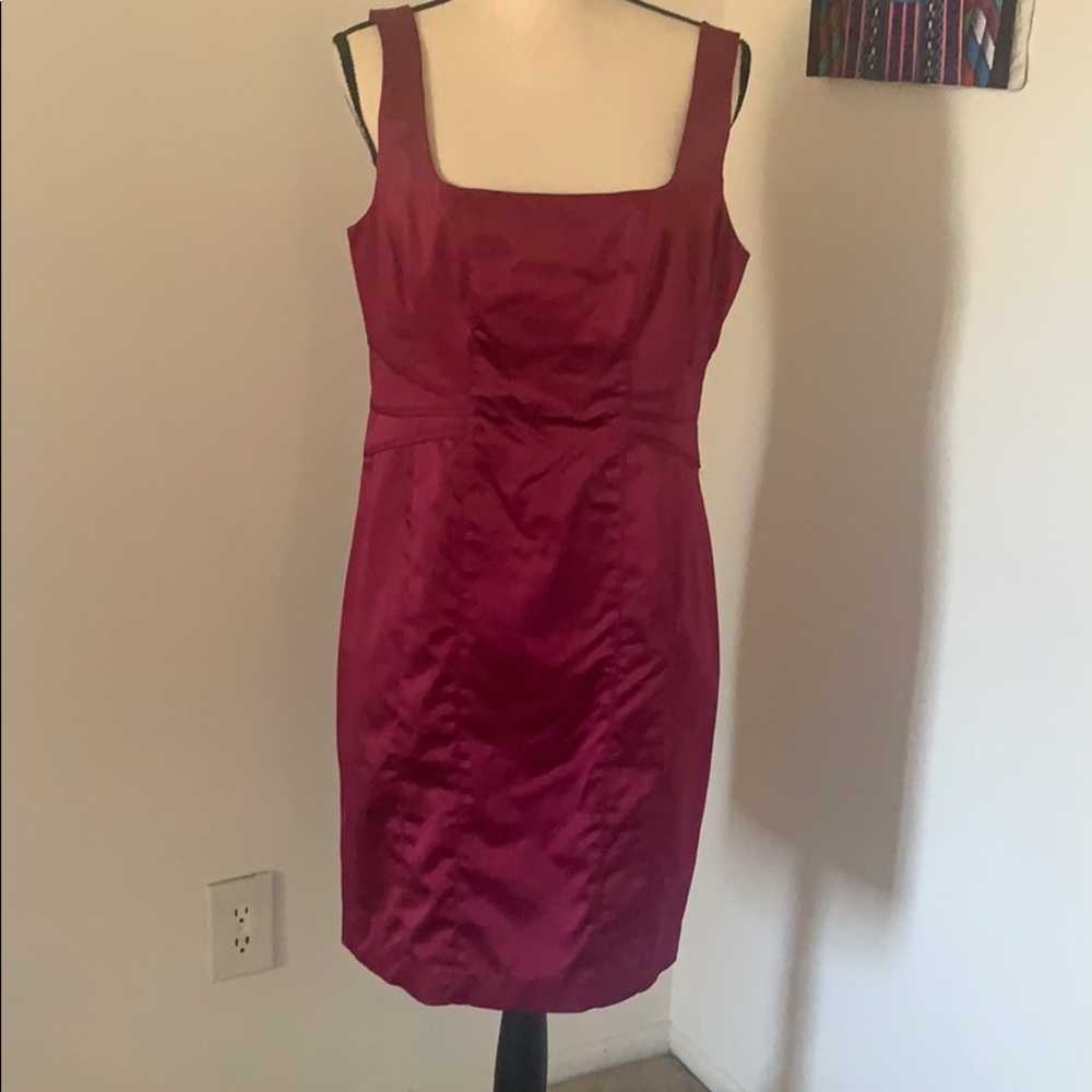 Fuchsia knee length cocktail dress